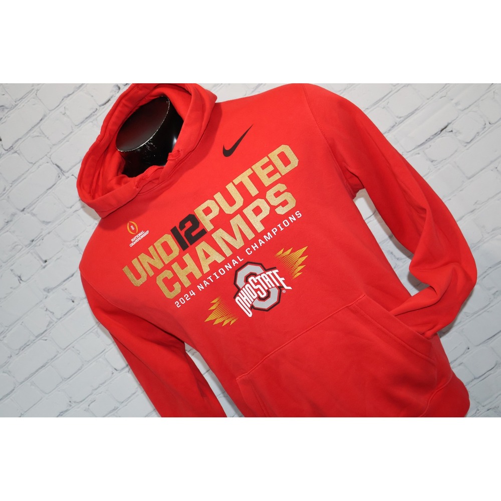 Nike Hoodie Mens Medium Red Ohio State Buckeyes Champs 2024 National Champions